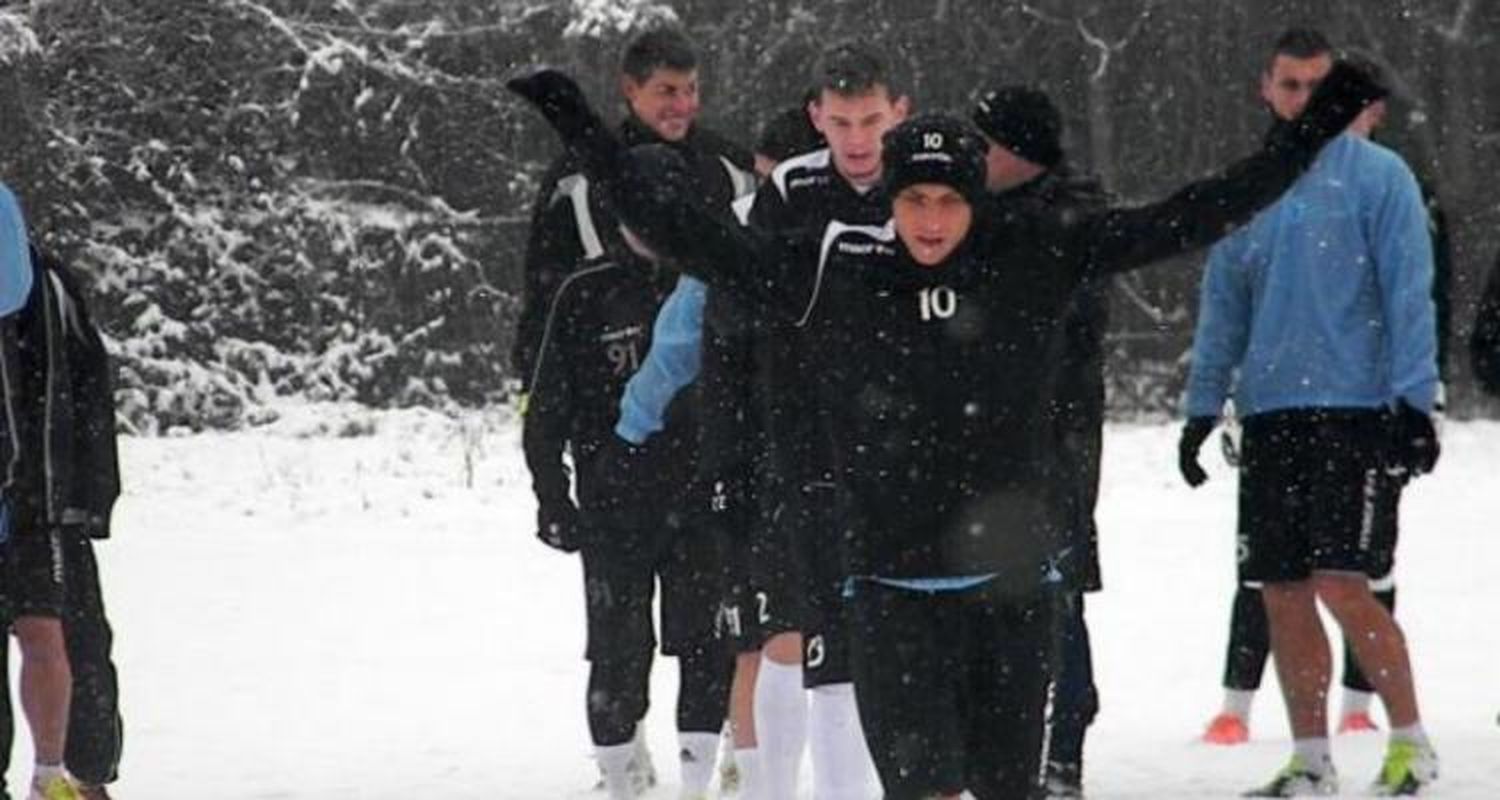 Gorobsov entrena bajo la nieve