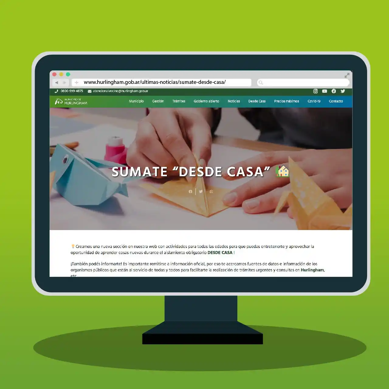 El Municipio de Hurlingham presentó plataforma digital con propuestas para actividades e información