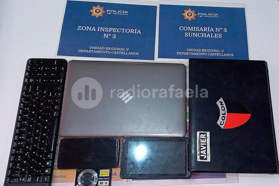 Recuperaron varios elementos que serían robados tras un allanamiento en Sunchales