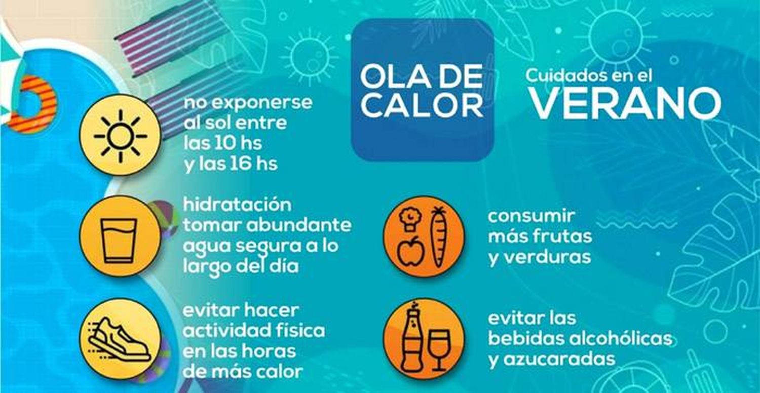 Hidratación y comidas livianas, las claves para enfrentar la ola de calor