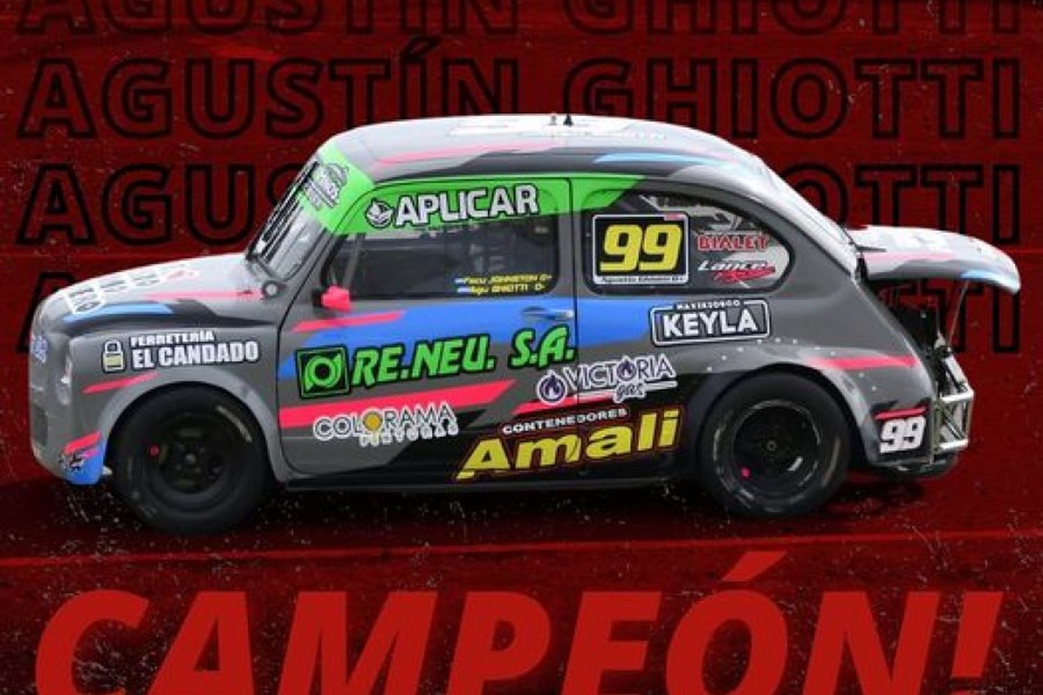 Agustín Ghiotti logró el campeonato del Fiat 600 TZ