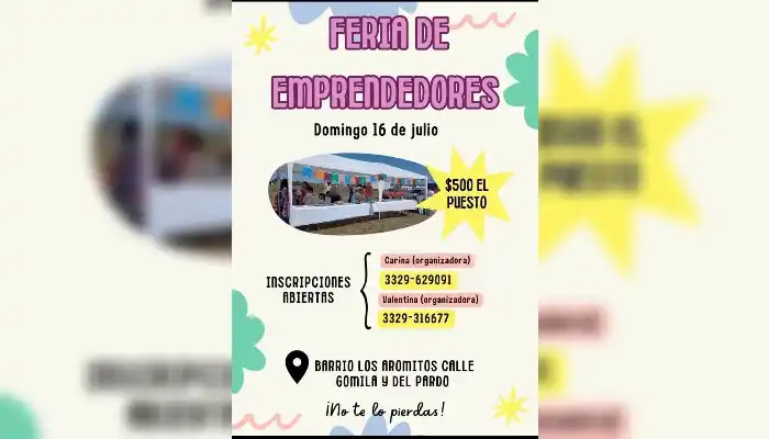 Feria de emprendedores en Los Aromitos