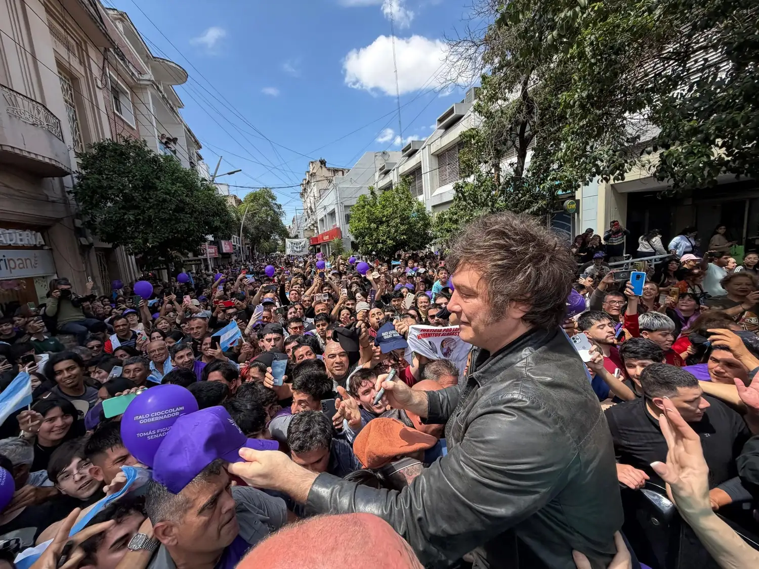 Javier Milei, de campaña.
