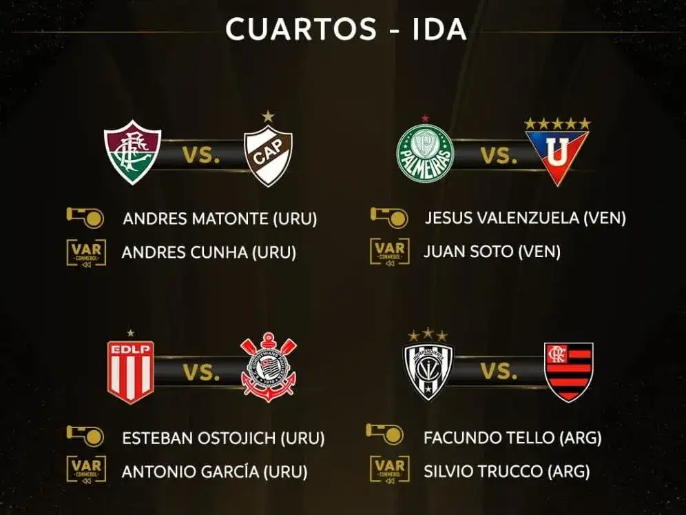 cuartos de final de la Libertadores.