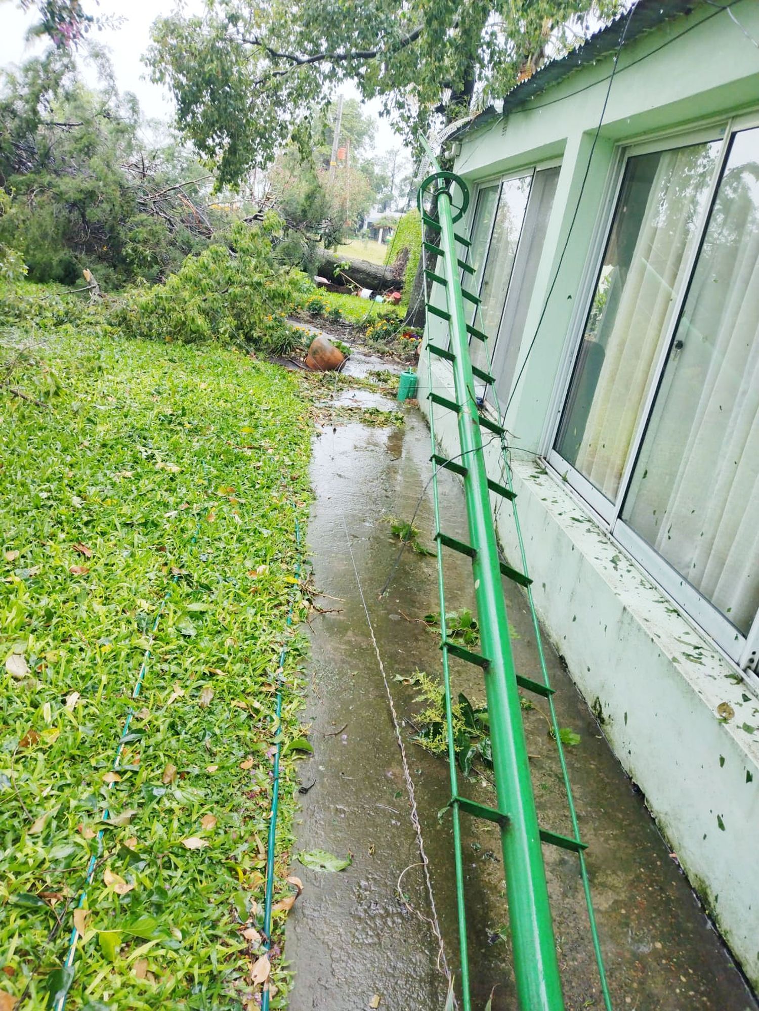 Fuerte tormenta con lluvia