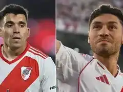 Acuña y Montiel, laterales de la Scaloneta, lesionados tras el juego River ante Gimnasia por la LPF.Foto:Redes