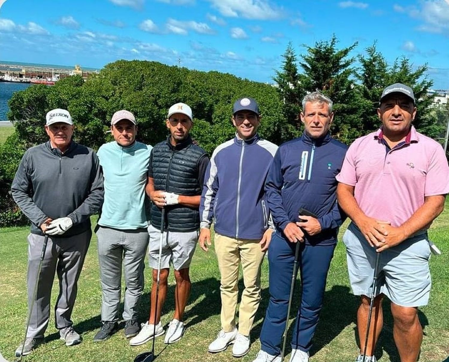 Representantes de Necochea. De izquierda a derecha: José Omar Giorgetti, Alfredo Rasmussen, Mauricio Rodríguez, Patricio Cozzoli, Cristian Meyer Arana y Hernán Rodríguez