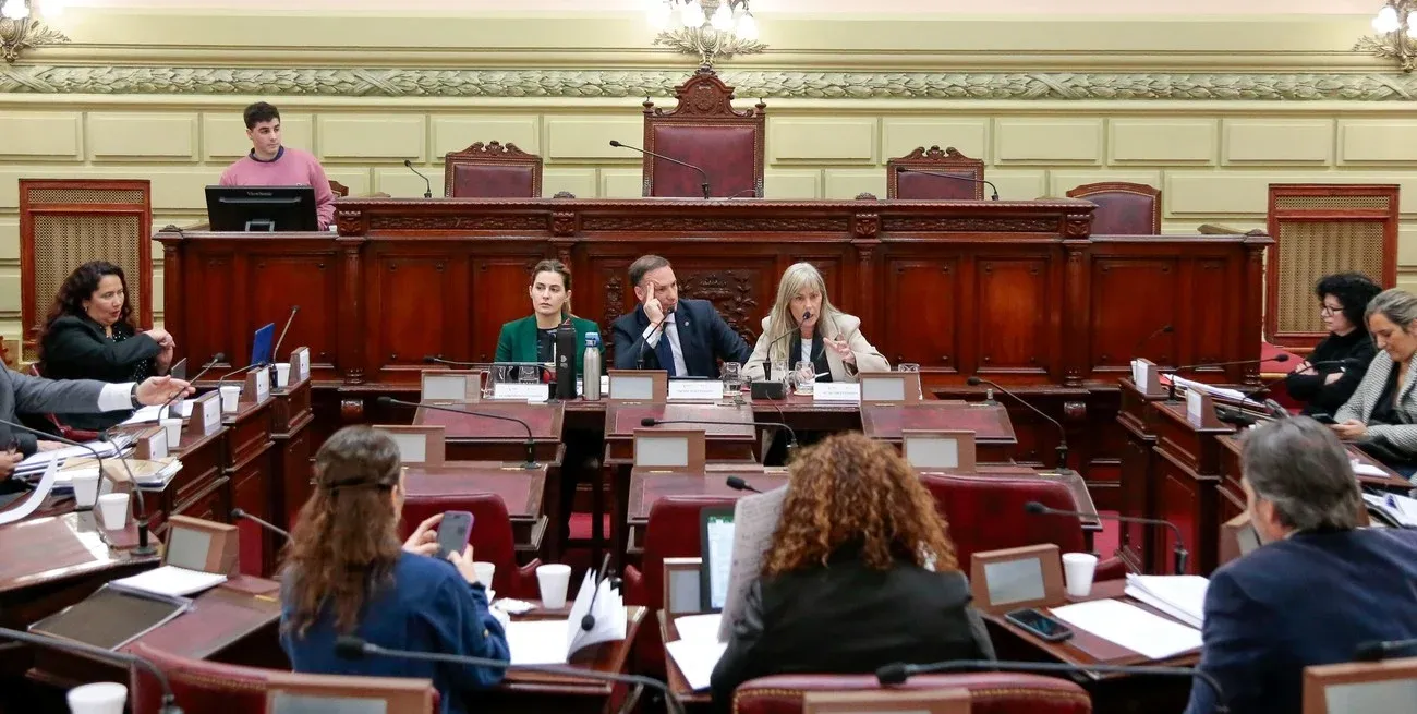 Cattalini es la vicepresidente de la Comisión. En la imagen junto a Enrico (presidente) y Azanza (secretaria).