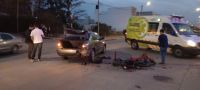 Un motociclista fue trasladado al Hospital tras un accidente en Actis y Labarden