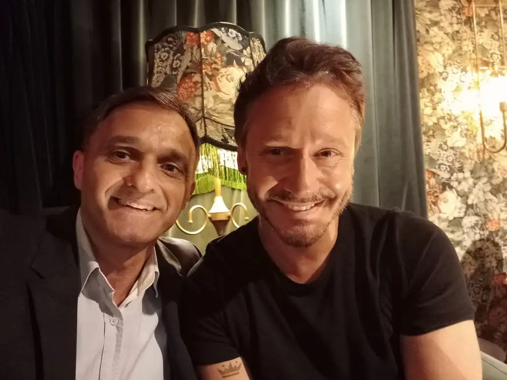 Luciano Juhant con Benjamín Vicuña