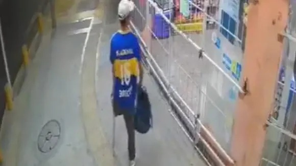 VIDEO | un delincuente con una pierna amputada saltó una reja, robó y escapó
