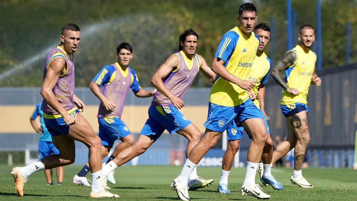 Lema y Benedetto se entrenaron diferenciado de cara al superclásico