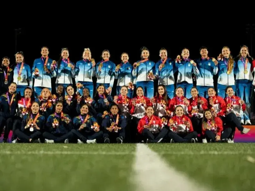 Oro para Las Yaguaretes en rugby femenino. Foto:Prensa Jurgos Suarmericanos