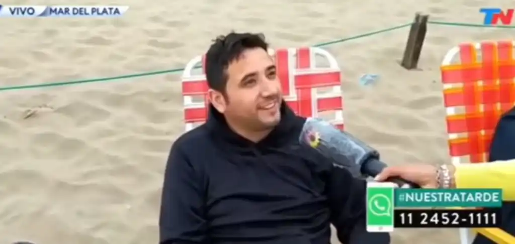 Un tandilense viajó a la costa sin permiso y lo confesó en un móvil en vivo