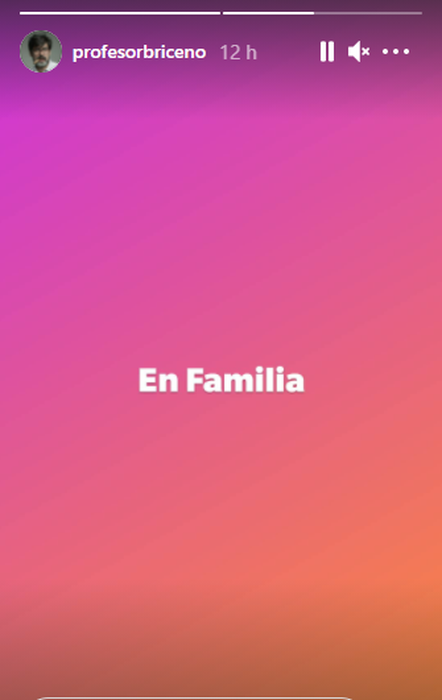 En sus historias de IG, José Rafael Briceño dijo que está en familia.