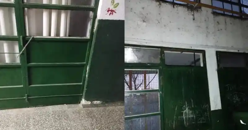 El robo ocurrió en las escuelas Primaria 5 y Secundaria 10 del barrio José Hernández. FOTO: La Opinión.