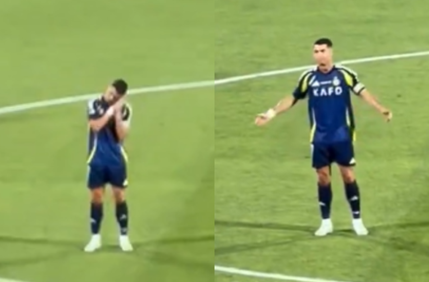 Polémica en Arabia Saudita: Cristiano Ronaldo lanzó gestos ofensivos contra sus compañeros