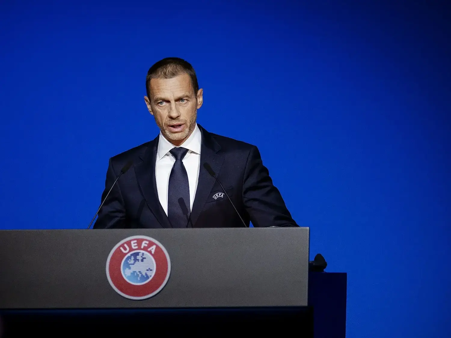 Aleksander Čeferin, presidente de la UEFA, que continúa en pie de guerra contra la gestión de Infantino. Foto: UEFA