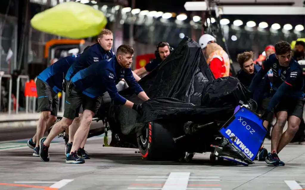 Así lucía el auto de Franco Colapinto tras el violento choque.