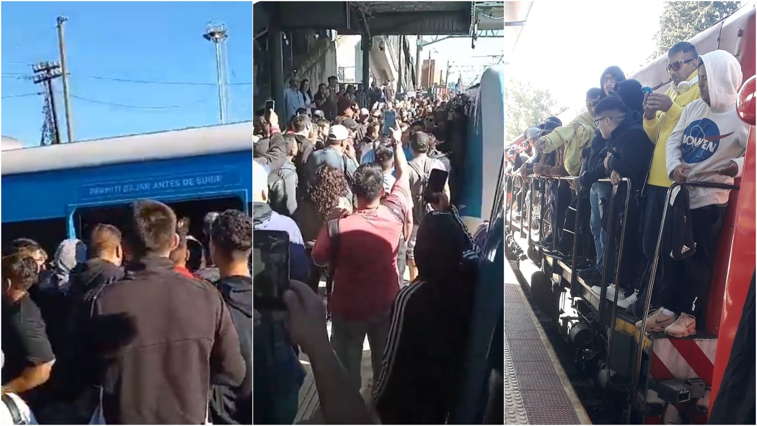 Falta de respeto al laburante: caos por demoras en trenes, peleas en estaciones y pasajeros que viajan como "sardina"