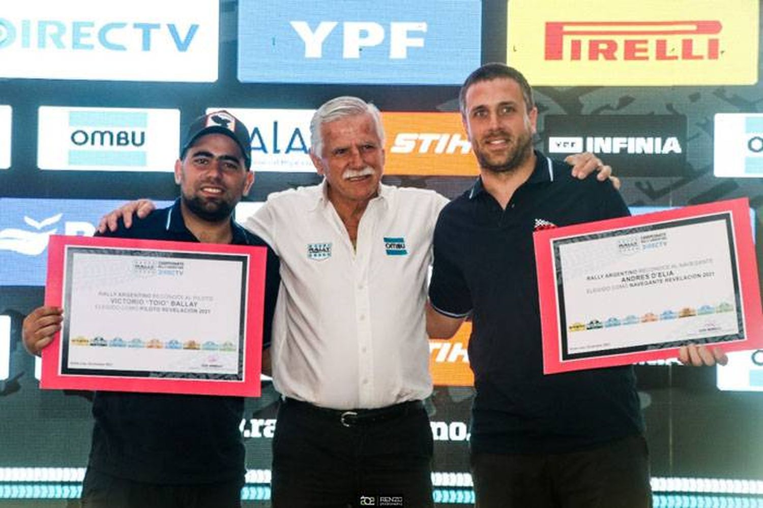 �SToio⬝ Ballay y Andrés  D�"Elía fueron destacados  por el Rally Argentino