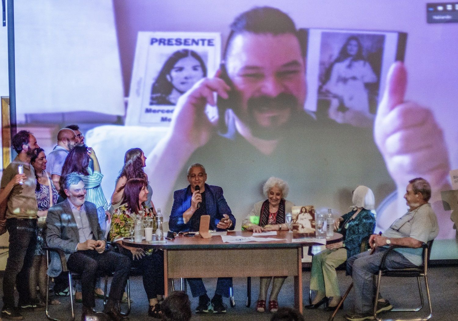 La presidenta de Abuelas de Plaza de Mayo, Estela de Carlotto, encabezó el anuncio de ayer.