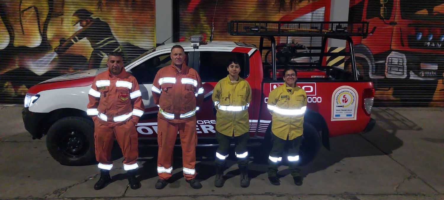 Dotación de Bomberos asisten en las sierras de Córdoba