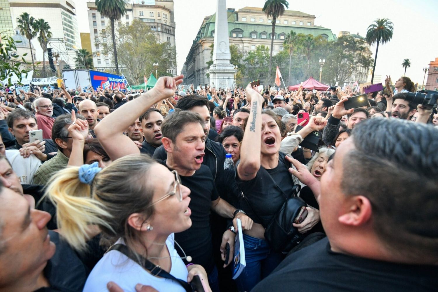 Axel Kicillof durante la Marcha Federal Universitaria del pasado 23 de abril.