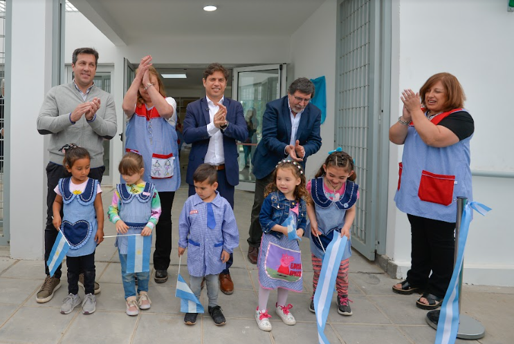 Kicillof en Necochea: Luego de 34 años, se inauguró el edificio del Jardín de Infantes N° 908 de Quequén