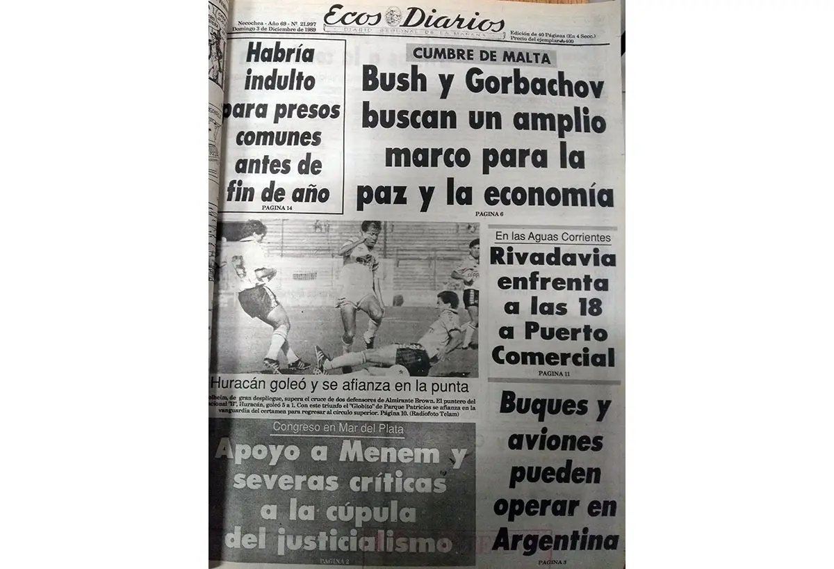 Domingo 3 de diciembre de 1989