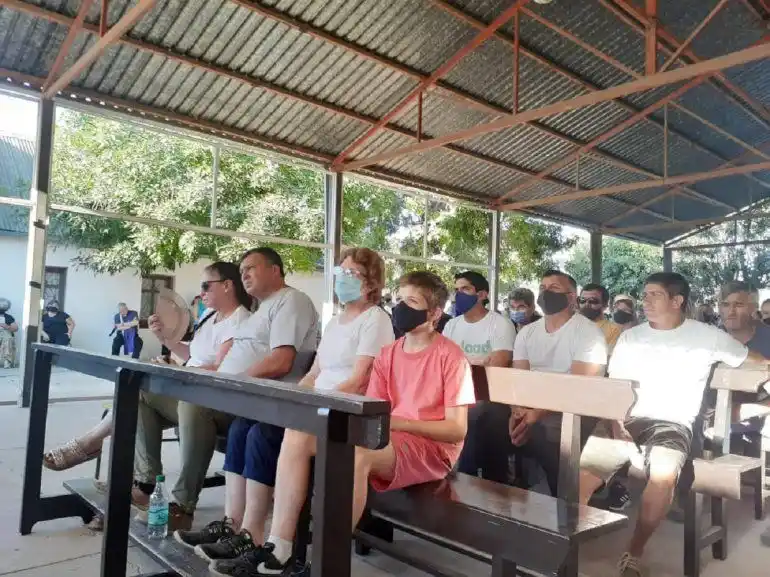 Incendio en Soychú: trabajadores asistieron a una misa