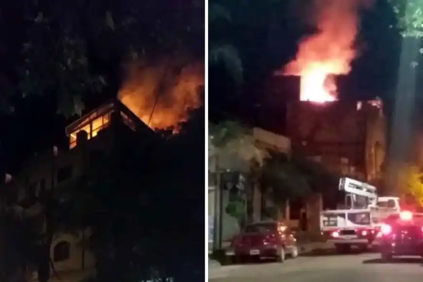 Impactantes imágenes del hotel en Colón que se prendió fuego