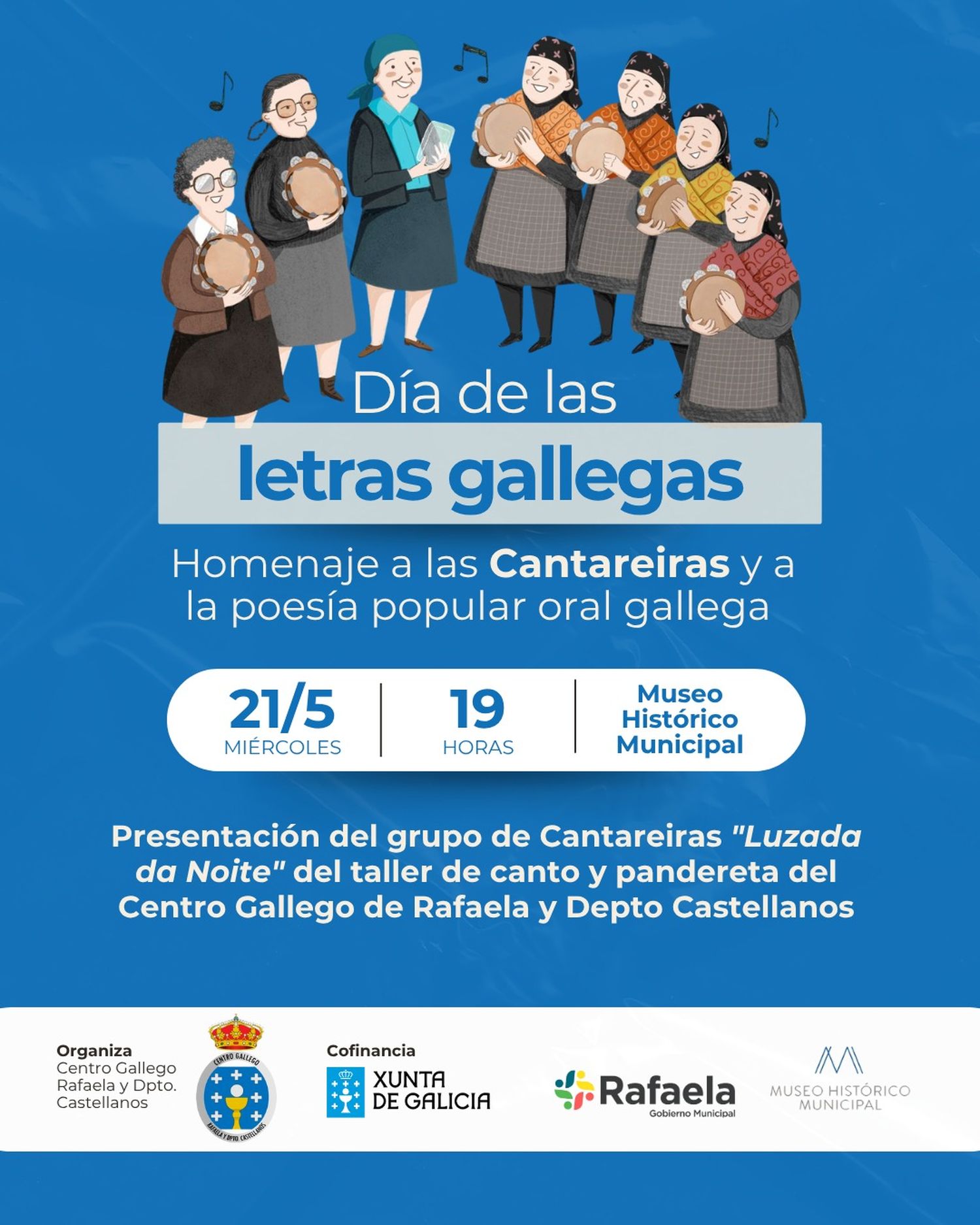María Luisa Bava e Inés Sejo - Integrantes Centro Gallego de Rafaela y Departamento Castellanos Día de las letras gallegas en el Museo Histórico Municipal: ¿en qué consiste? - 2