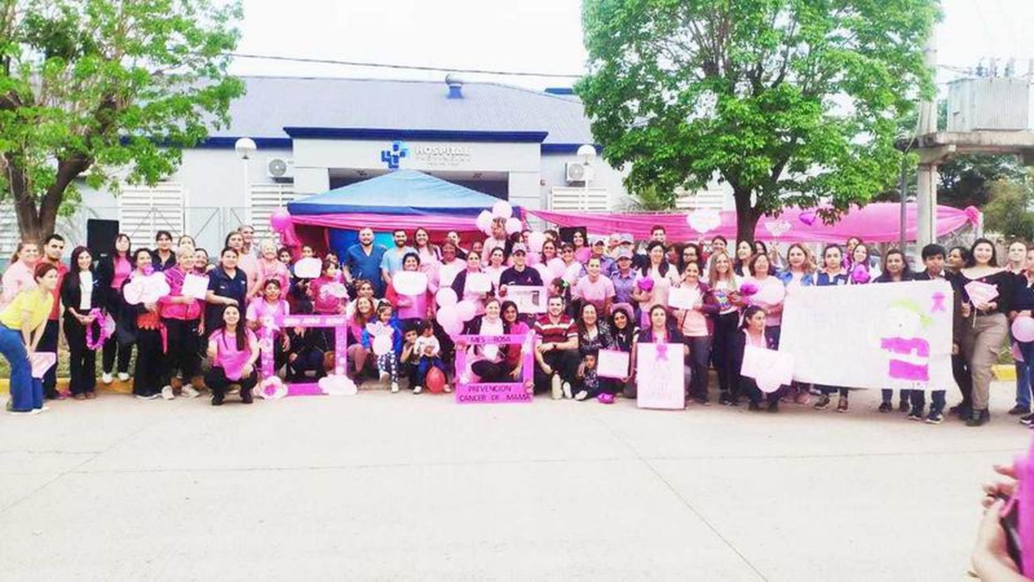 Hospital de Pozo del Tigre: concurrida 
caminata para conmemorar el Mes Rosa