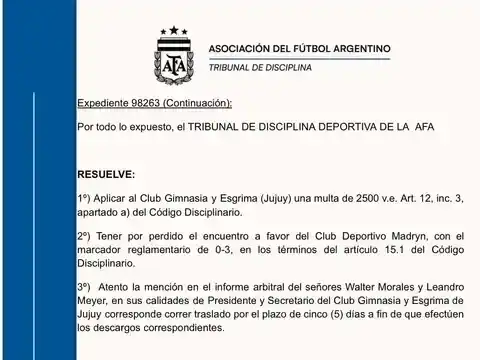 fallo tribunal disciplina