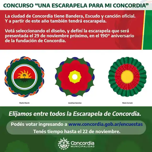 �altimo día para votar por la escarapela de Concordia