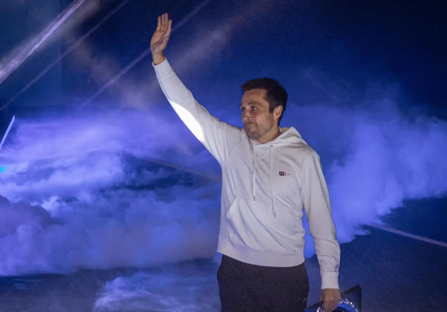 Fernando Belasteguin en su údespedida del país.