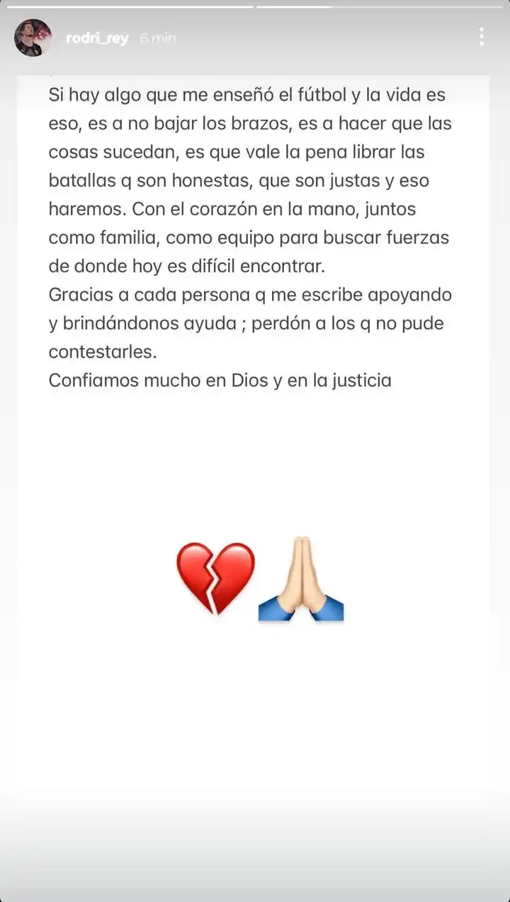 descargo de rodrigo rey arquero de independiente