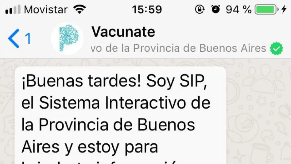Vacunate: linea de WhatsApp para asesoramiento y seguimiento de turnos