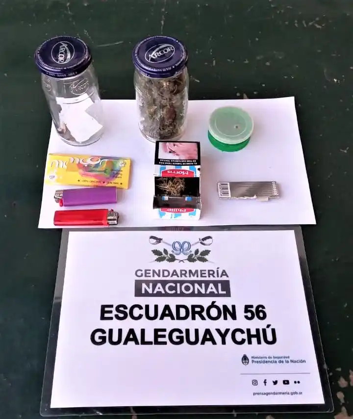 Gendarmería secuestró sustancias en el marco de la Ley de Narcomenudeo