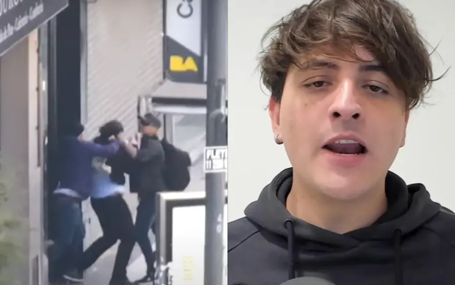 Fran Fijap, agredido en medio de la marcha contra el veto