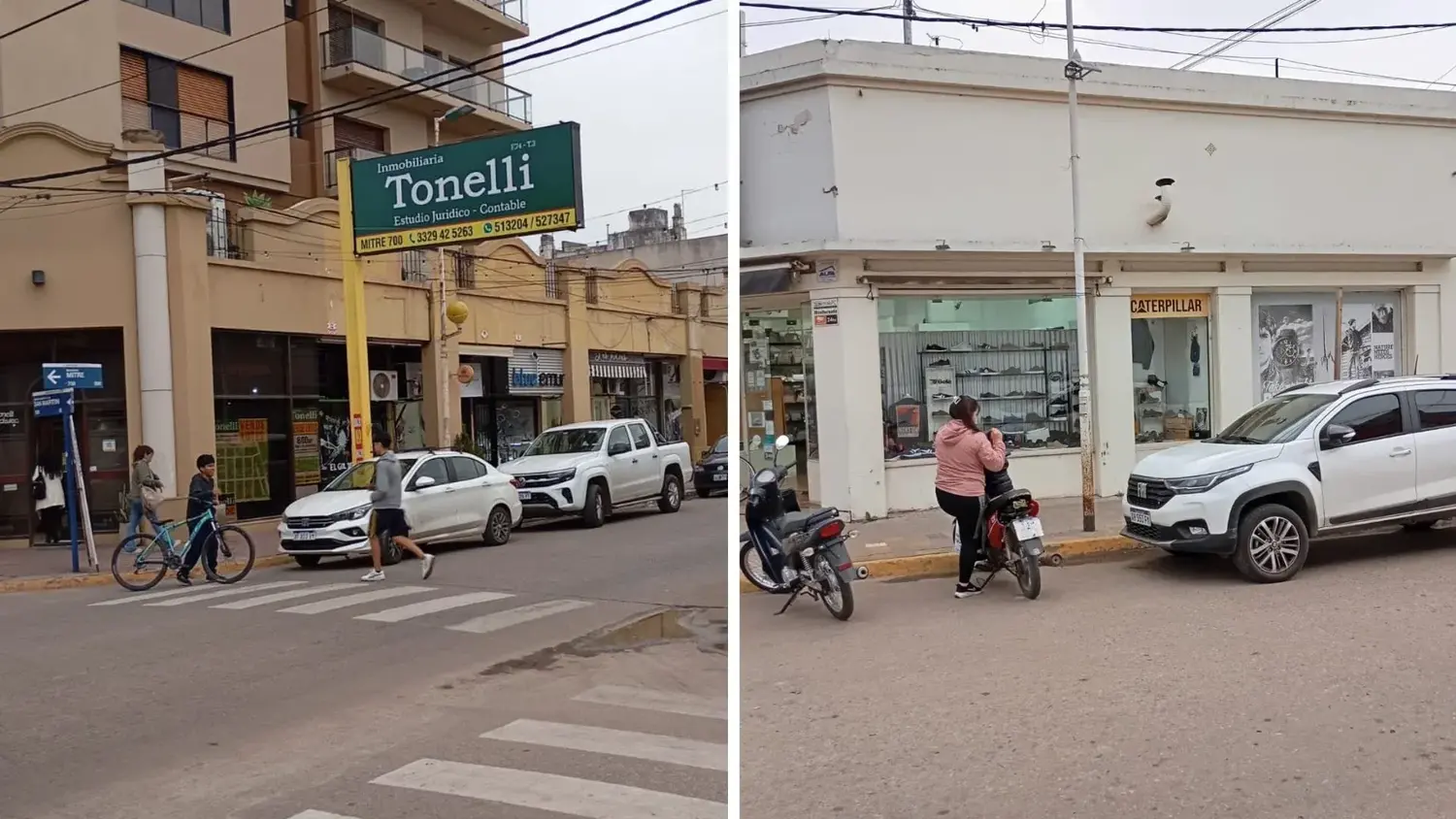 Autos estacionados en dársenas para motos