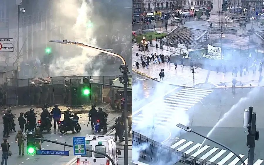 Incidentes y represión en Congreso