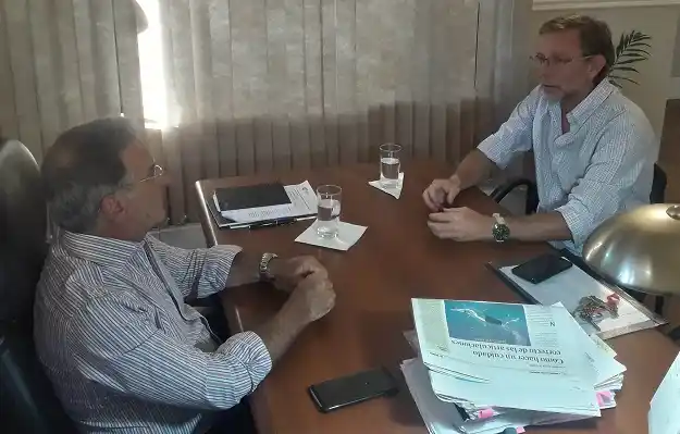 Evalúan obras del Colegio Nacional y la planta de efluentes del PIG 