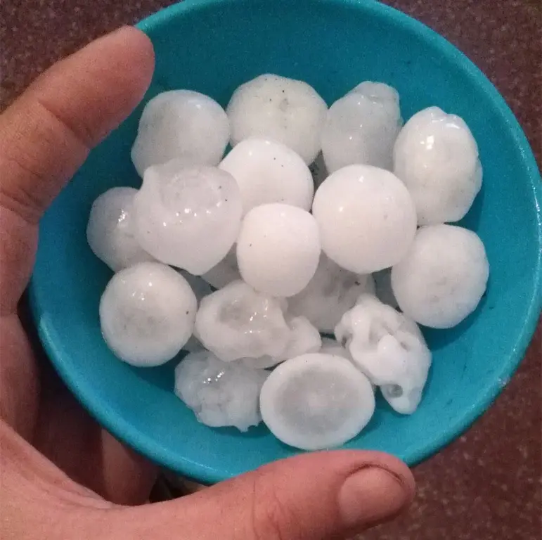 Granizó en Lobería