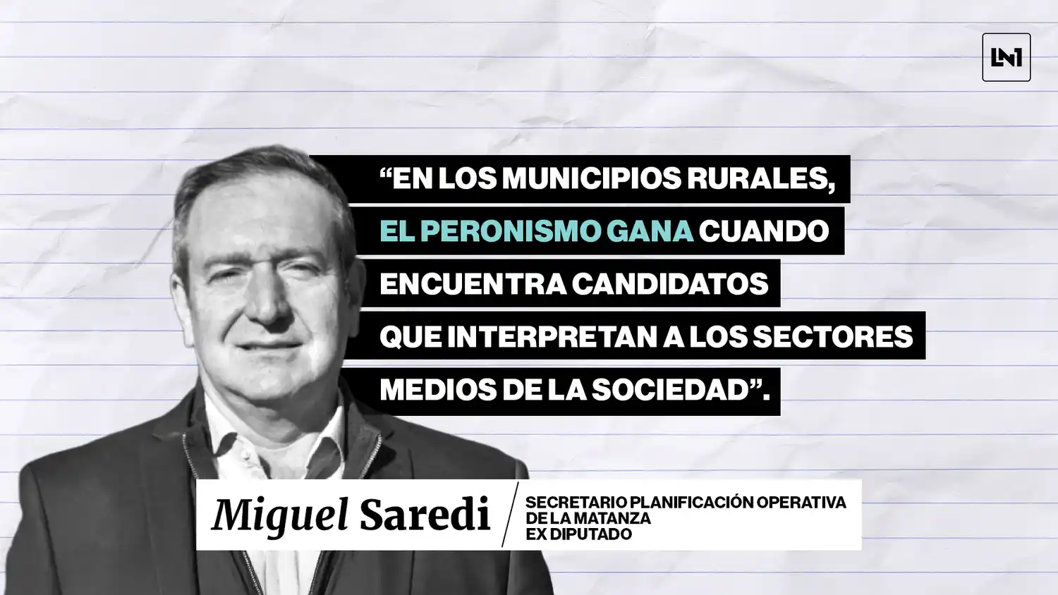 "Peronismo de centro" y rechazo al armamentismo de Milei: la mirada de Miguel Saredi tras las elecciones bonaerenses