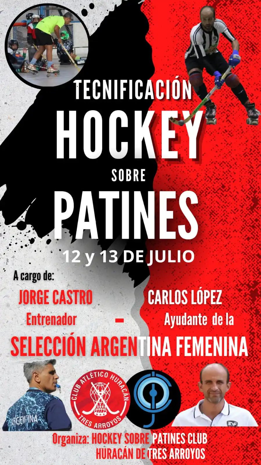 Tecnificación de hockey sobre patines a cargo del entrenador de la Selección Argentina femenina