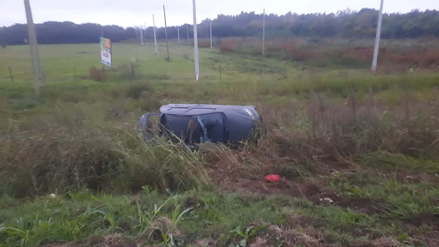 Así quedó el Gol tras el despiste y posterior vuelco.