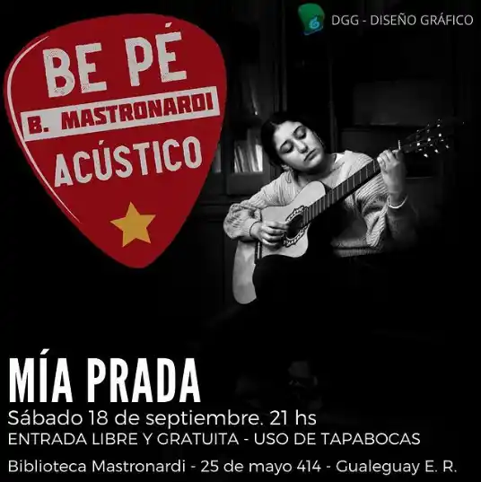 Mía Prada se presentará hoy en la Biblioteca