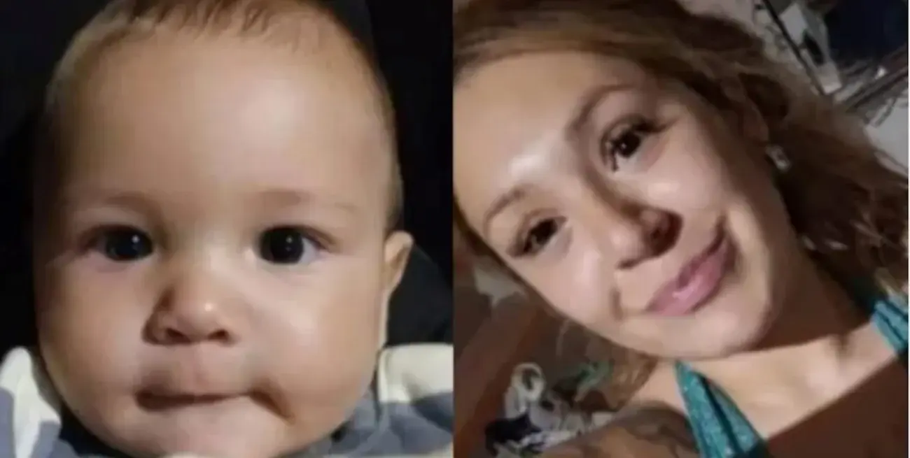 Camila Belén Montesino, de 27 años, y su hijo Carlos Amir Jeremy Araya